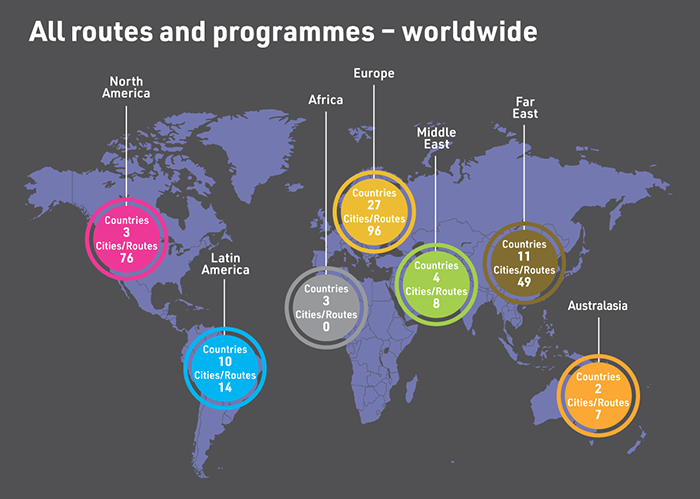 All routes worldwide image